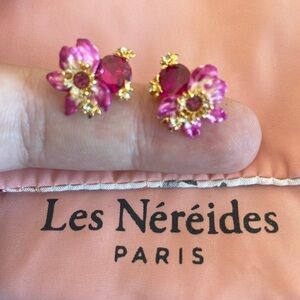 LES NEREIDES Pink flower crystal